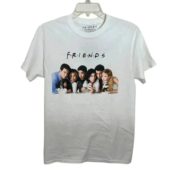 NWT Hot topic FRIENDS t-shirt adult S white short sleeve tee with tags - Picture 1 of 5